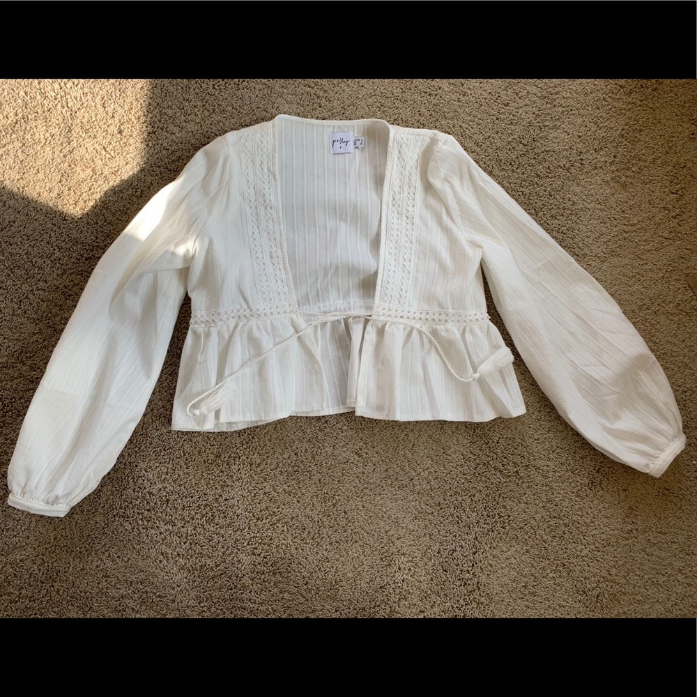 NWOT Princess Polly Rain Dance Tie Front Top - Picture 6 of 7